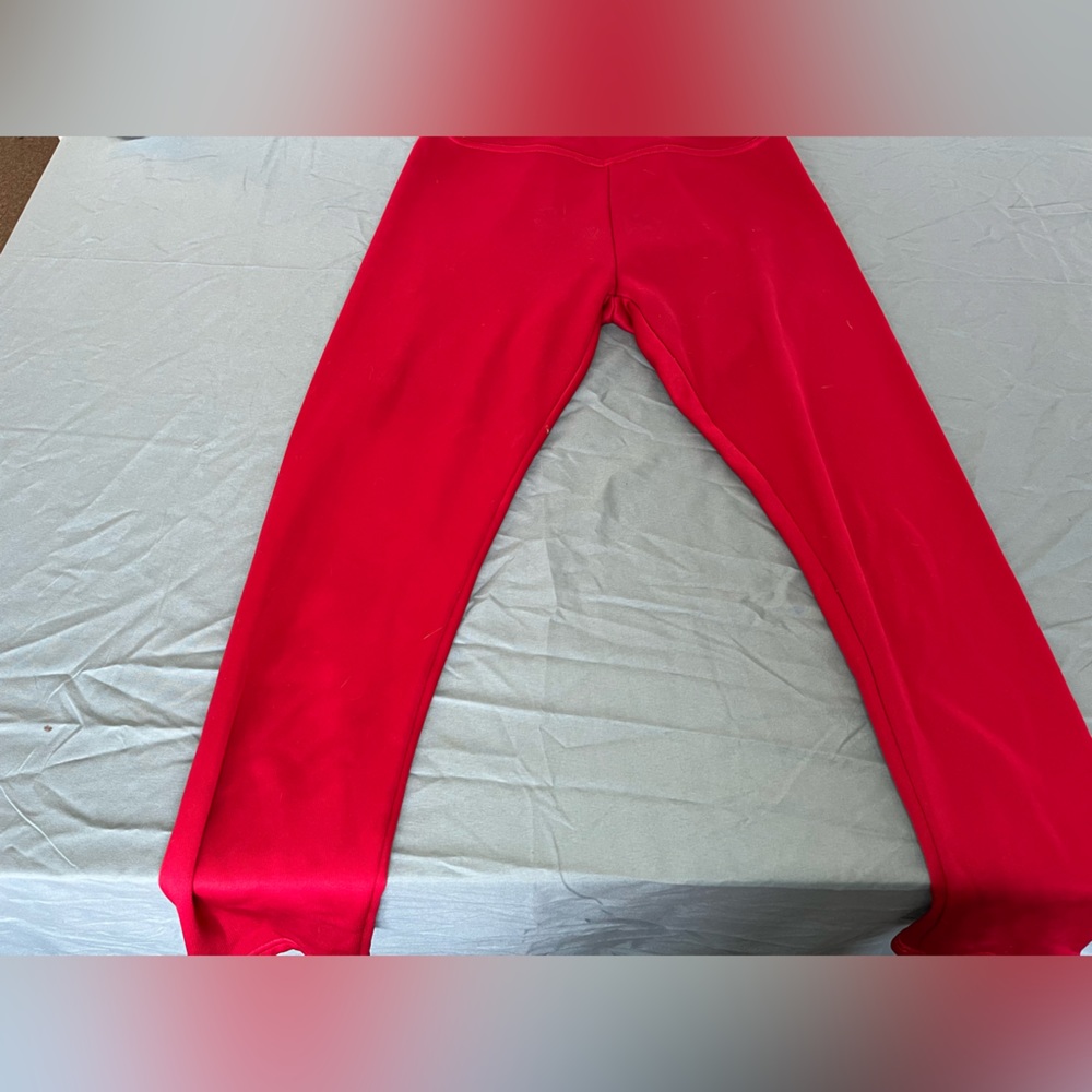 Red leggings